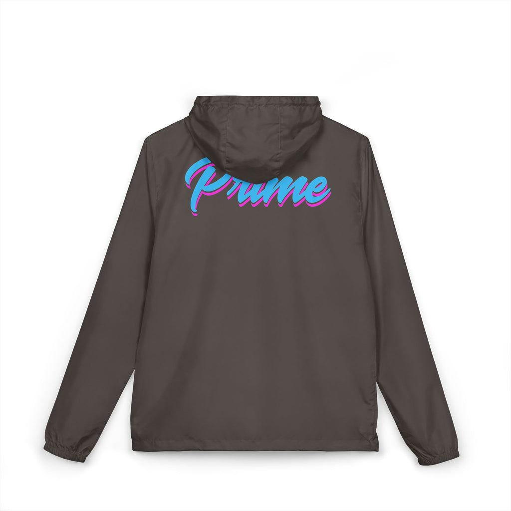 Retro Script 'Prime' Windbreaker | Vaporwave Neon UP Logo