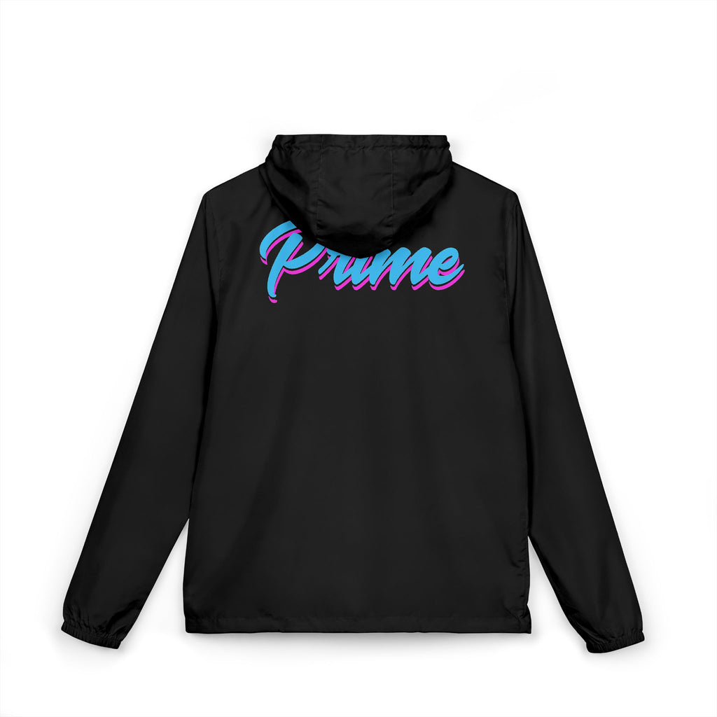 Retro Script 'Prime' Windbreaker | Vaporwave Neon UP Logo