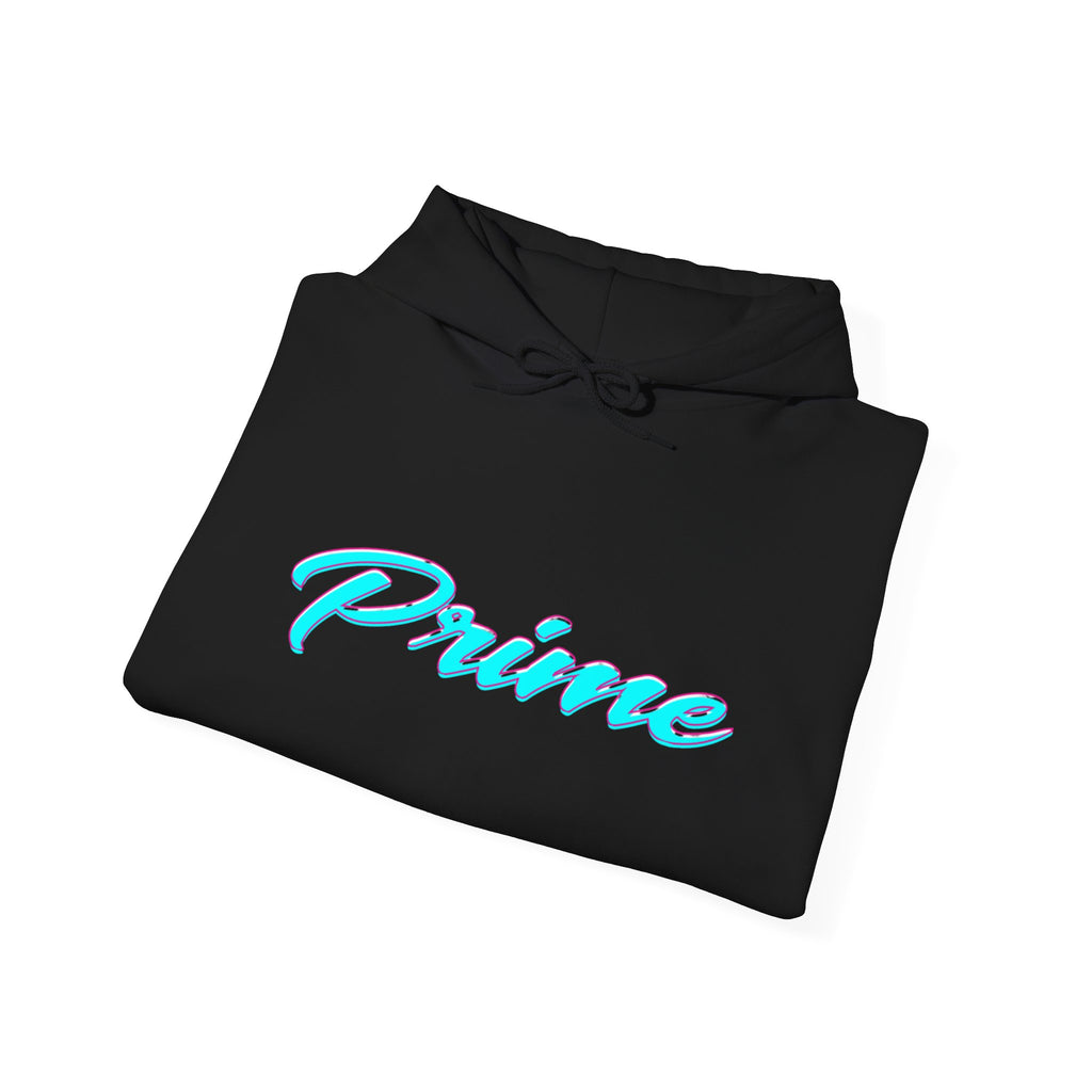 Prime Script Hoodie | Retro Blue Gradient Logo