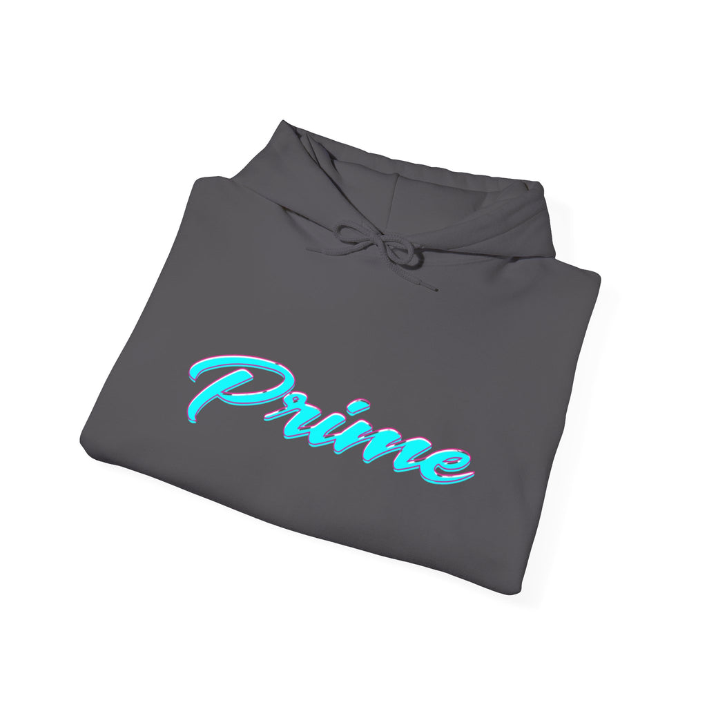 Prime Script Hoodie | Retro Blue Gradient Logo