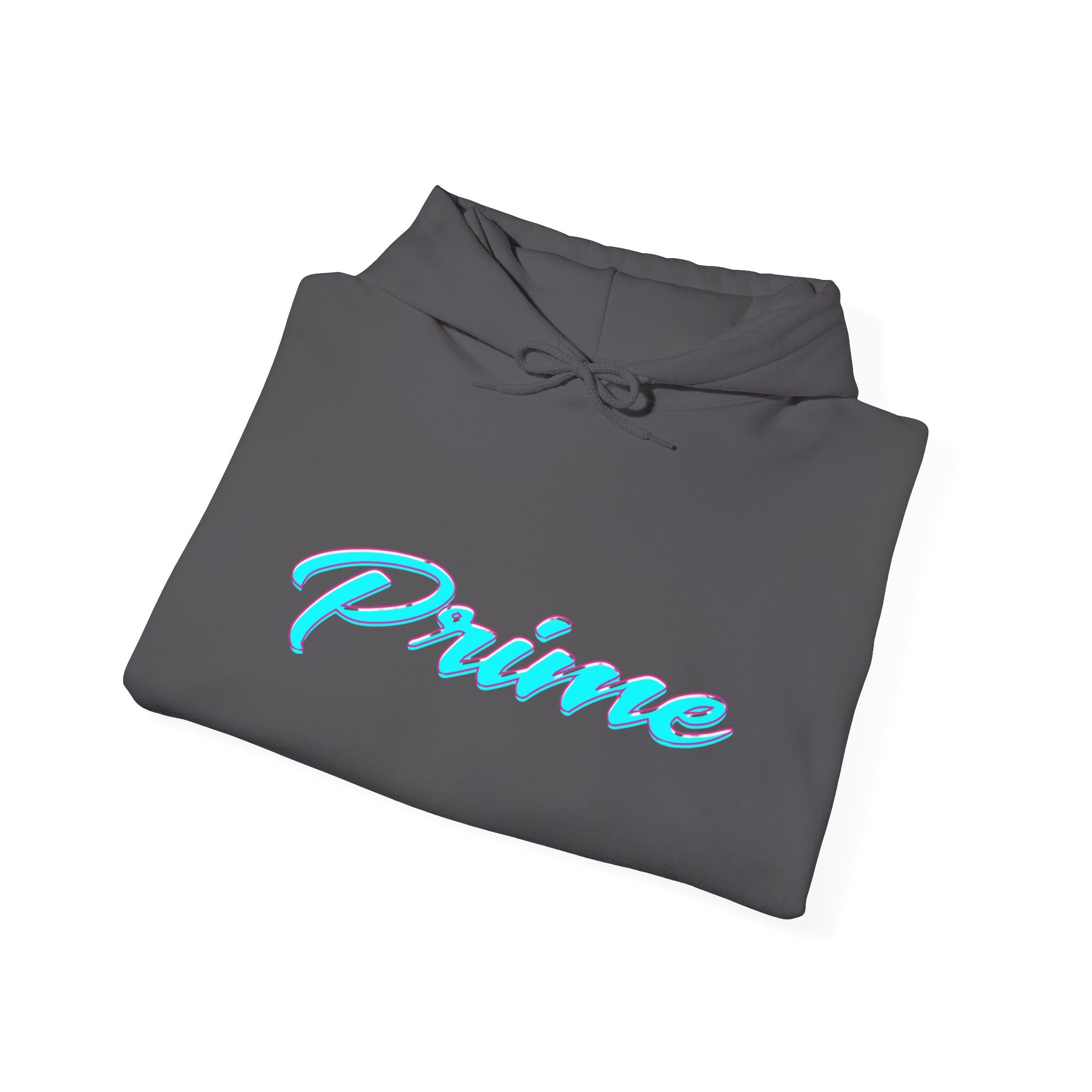 Prime Script Hoodie | Retro Blue Gradient Logo