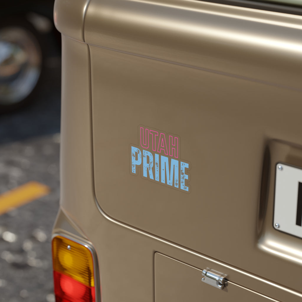 Utah Prime Die-Cut Outdoor Sticker — Waterproof Transparent Vinyl