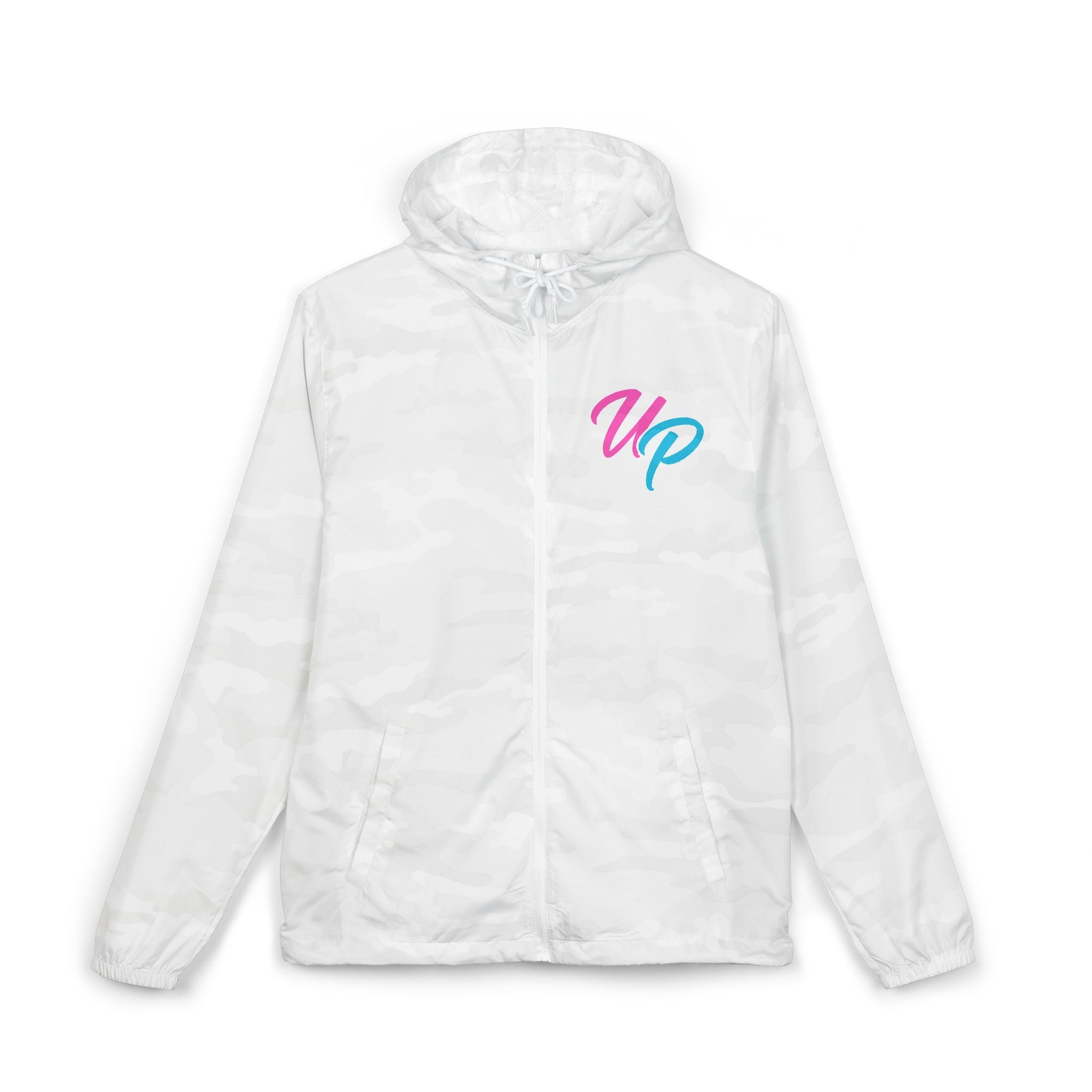 Retro Script 'Prime' Windbreaker | Vaporwave Neon UP Logo