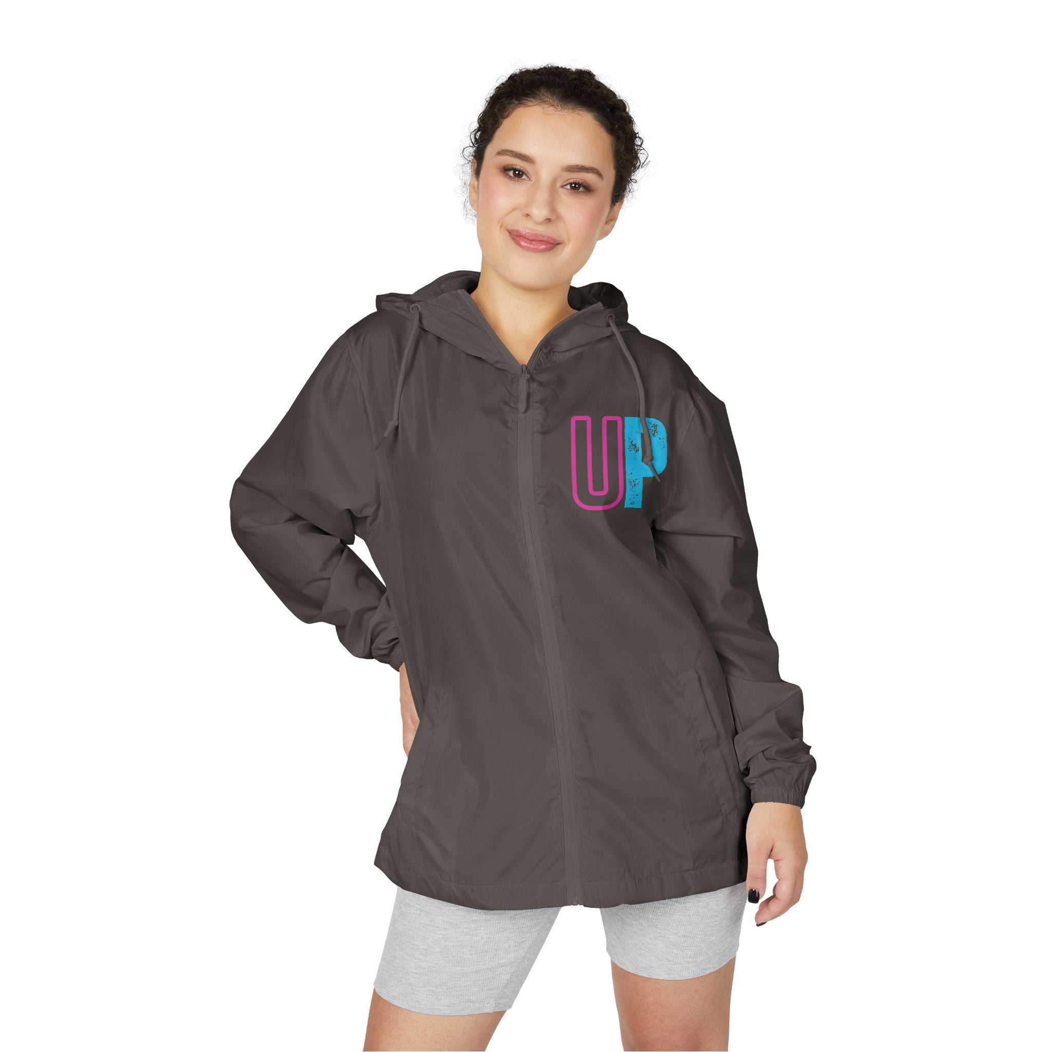 Block 'Prime' Windbreaker | Distressed Neon UP Logo