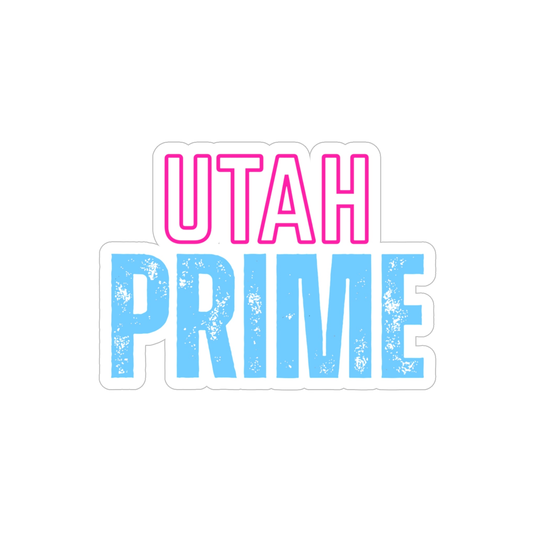 Utah Prime Die-Cut Outdoor Sticker — Waterproof Transparent Vinyl
