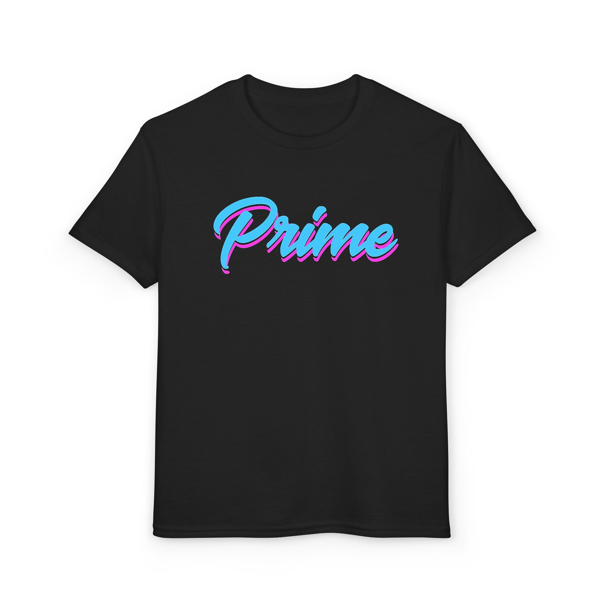 Youth 'Prime' T‑Shirt — Retro Neon Script Kids Tee