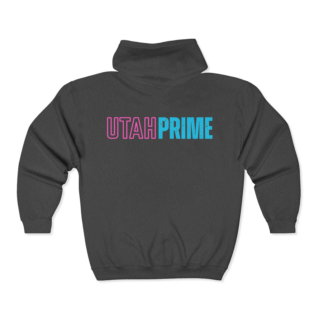 Utah Prime Hoodie Jacket | Block Neon Text