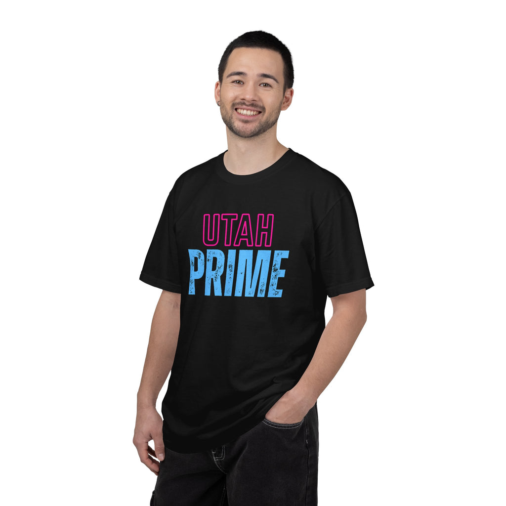 Utah Prime Graphic T‑Shirt — Retro Pink & Blue State Pride Tee