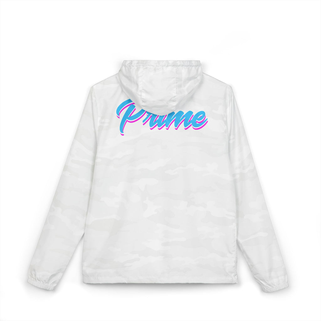 Retro Script 'Prime' Windbreaker | Vaporwave Neon UP Logo