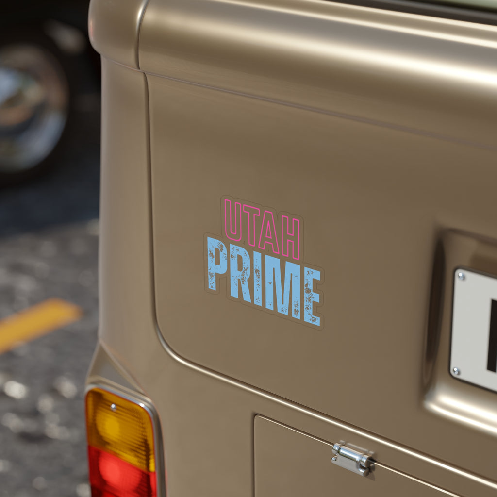 Utah Prime Die-Cut Outdoor Sticker — Waterproof Transparent Vinyl