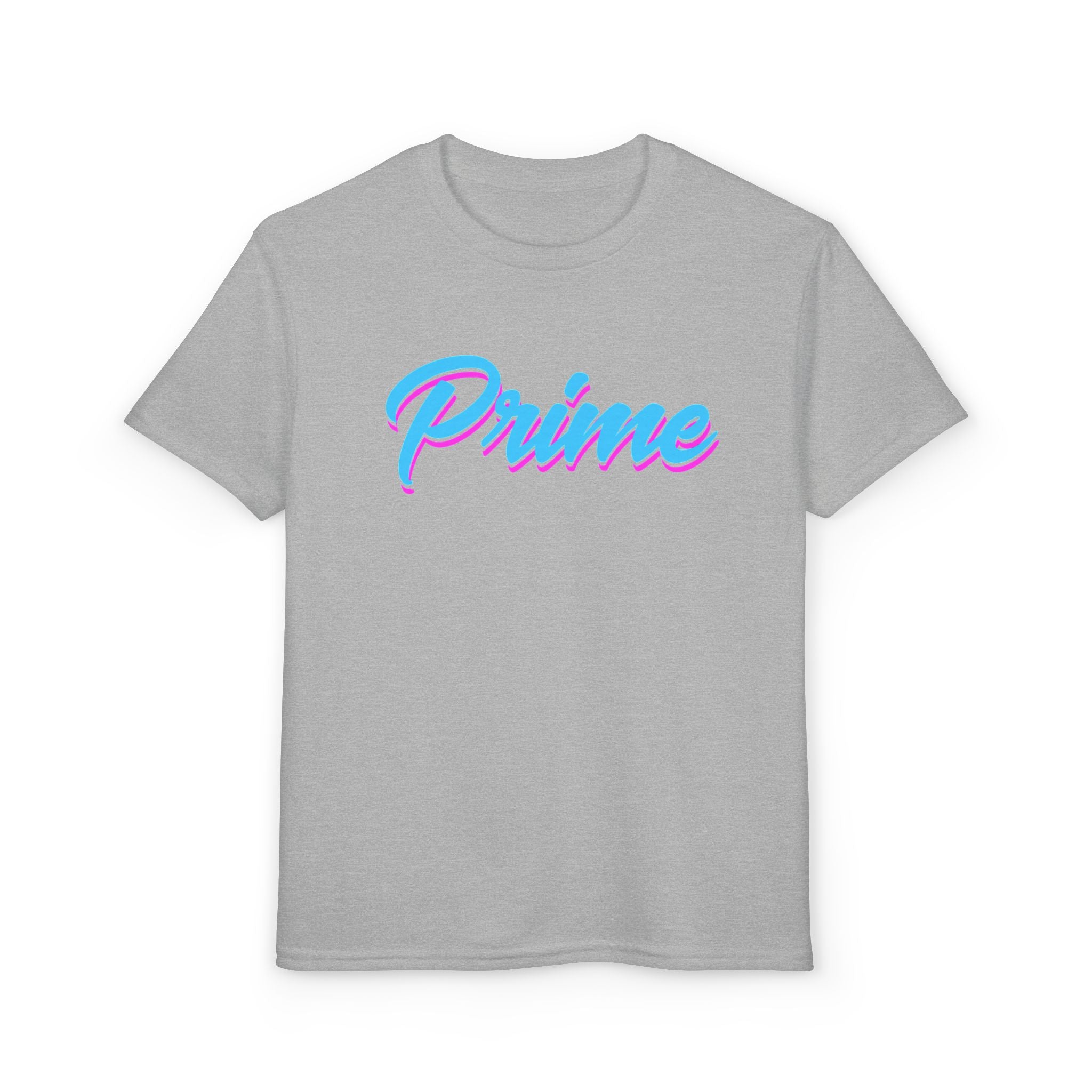 Youth 'Prime' T‑Shirt — Retro Neon Script Kids Tee