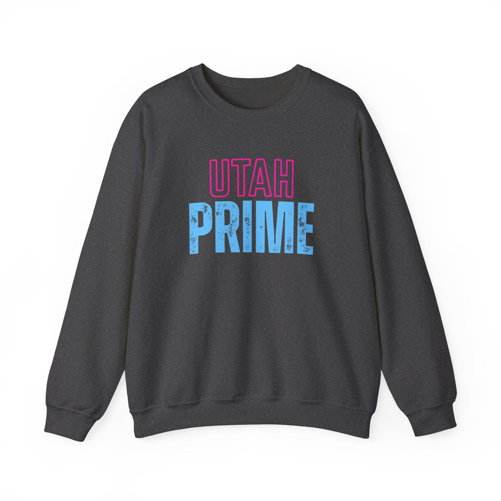 Utah PRIME Crewneck Sweatshirt — Retro Pink & Blue State Pride Pullover