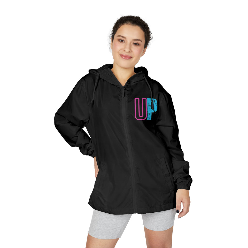 Block 'Prime' Windbreaker | Distressed Neon UP Logo